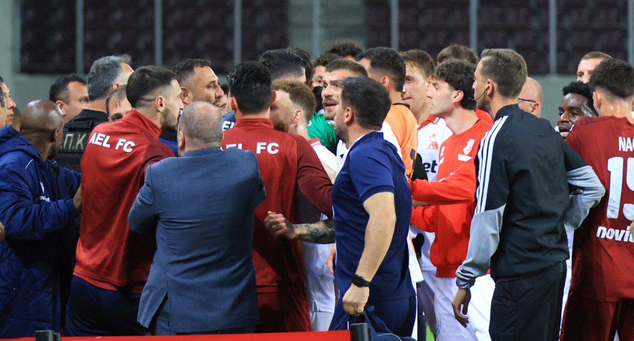 Ένταση προκλήθηκε με το φινάλε του πρώτου ημιχρόνου στη Λάρισα / Πηγή: Intime