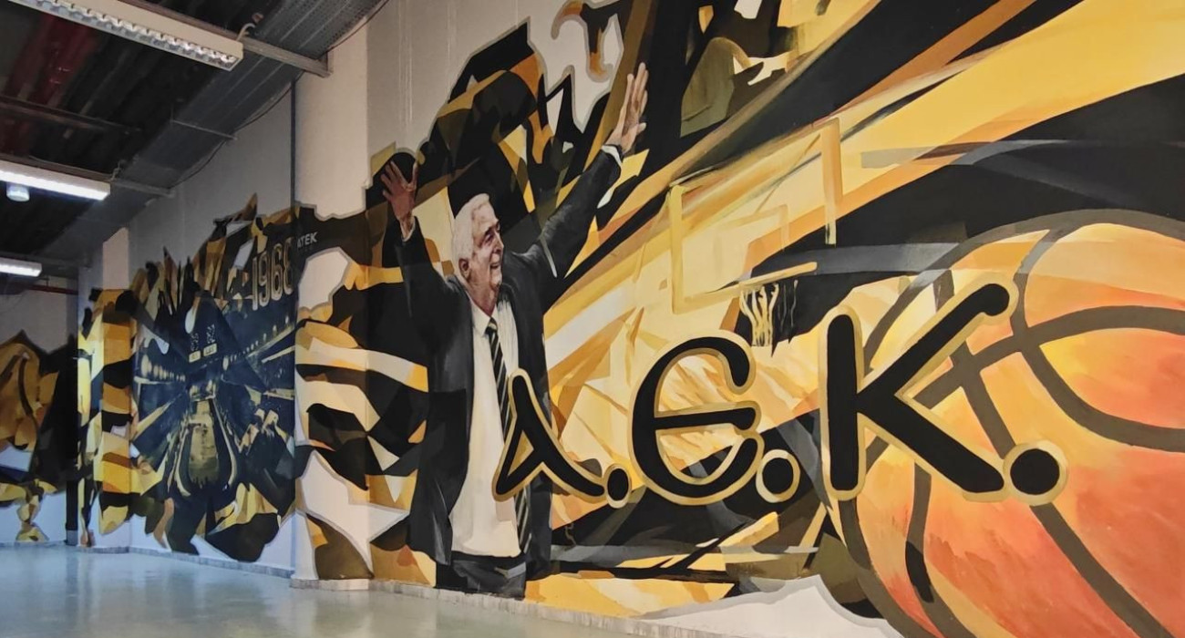 Η τοιχογραφία στη Sunel Arena - Πηγή: Γιώργος Atek
