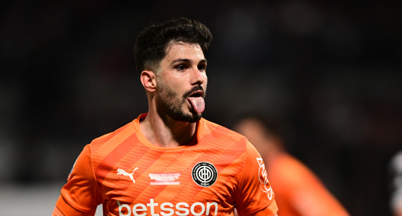 Ο Ταξιάρχης Φούντας πανηγυρίζει το γκολ που σημείωσε στον τελικό κόντρα στον ΠΑΟΚ / Πηγή: Eurokinissi