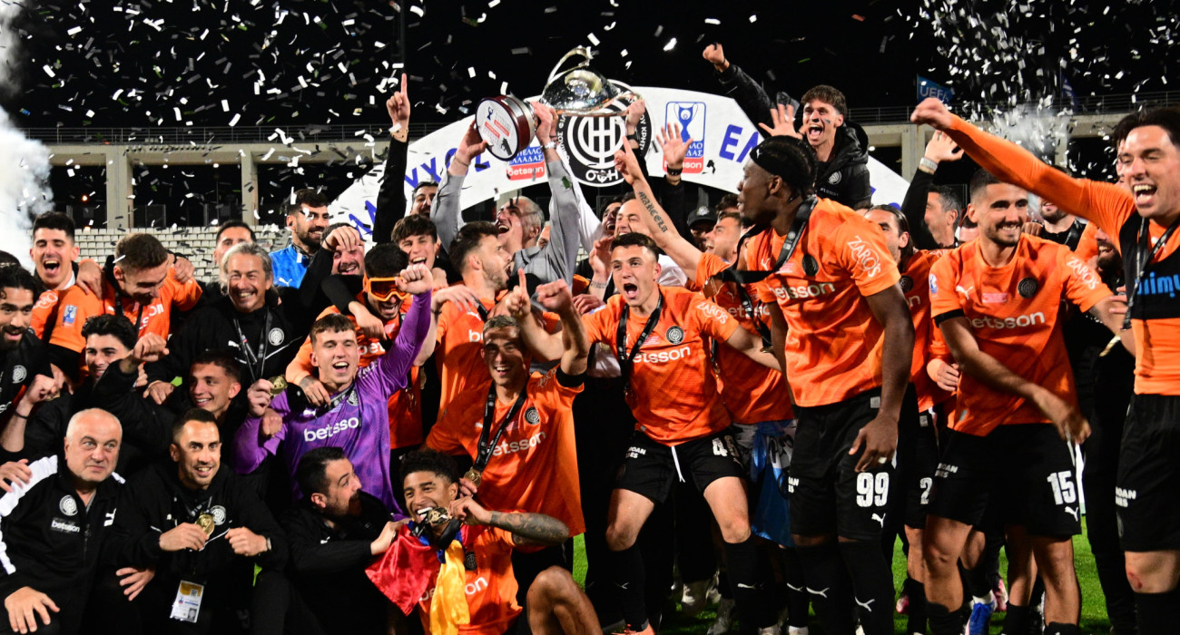 Η στιγμή που ο ΟΦΗ στέφθηκε Κυπελλούχος Ελλάδας/Eurokinissi