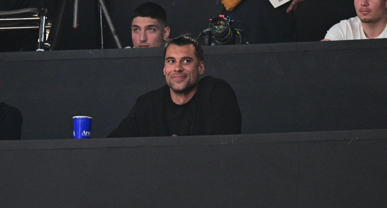 Ο Γιώργος Πρίντεζης στο ΣΕΦ για την αναμέρτηση με τη Μονακό / πηγή: eurokinissi