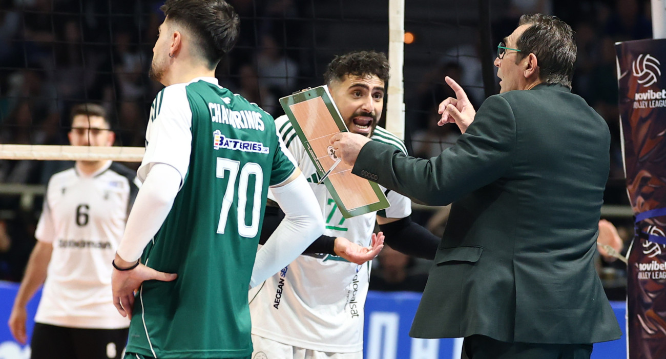 Ο προπονητής του Παναθηναϊκού, Δημήτρης Ανδρεόπουλος, στον τελικό με τον ΠΑΟΚ / Πηγή: Eurokinissi