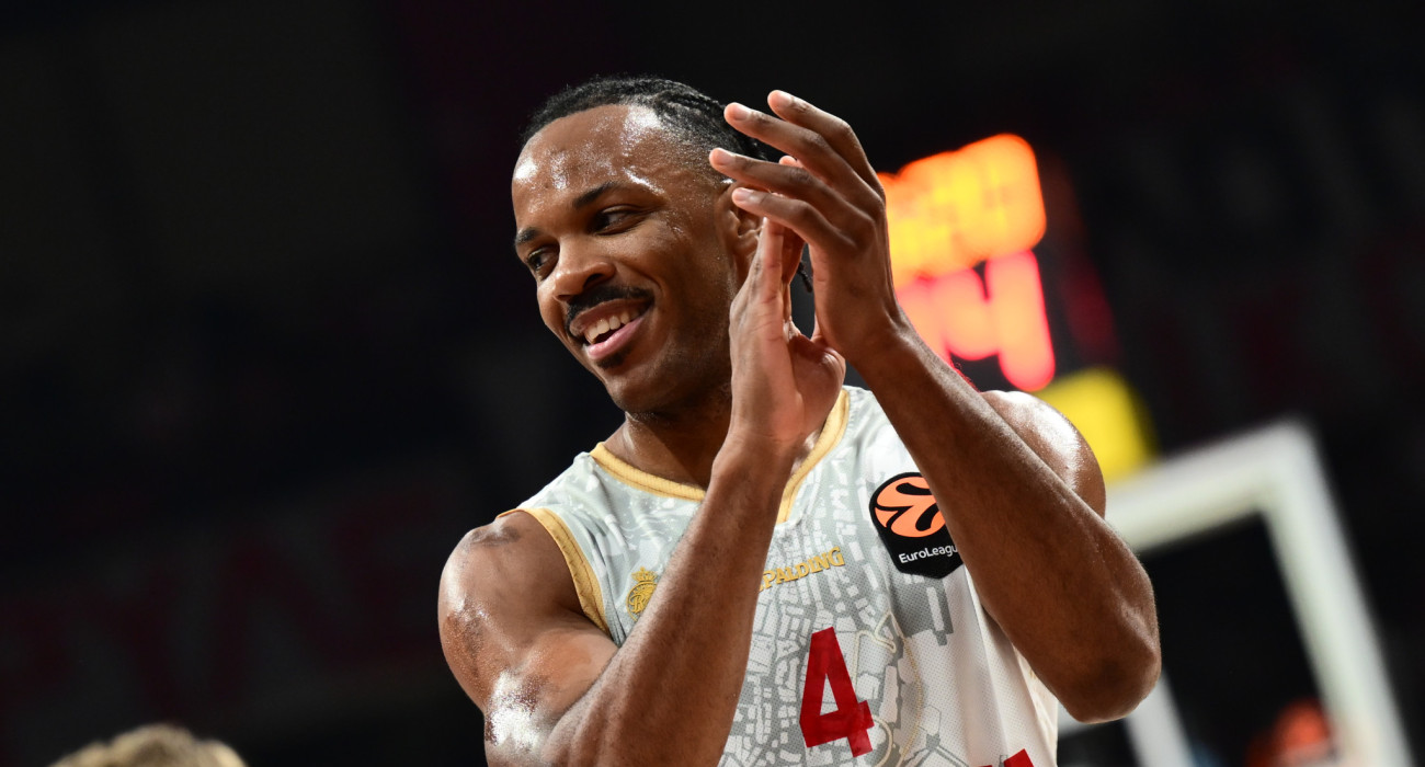 O Τζαρόν Μπλόσομγκεϊμ στον αγώνα της Μονακό με τον Ολυμπιακό στο ΣΕΦ / Πηγή: Eurokinissi