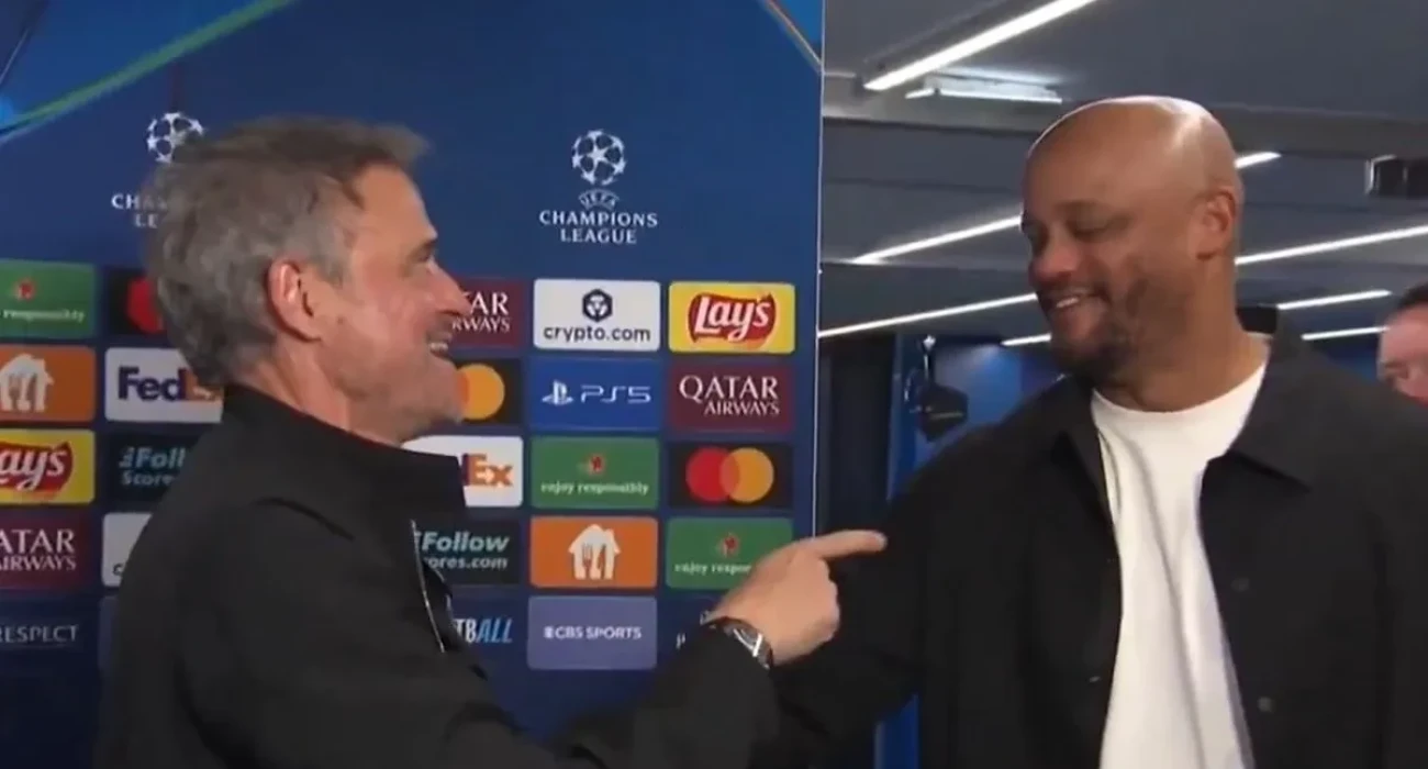 Η ατάκα του Λουίς Ενρίκε στον Βενσάν Κομπανί / Screenshot