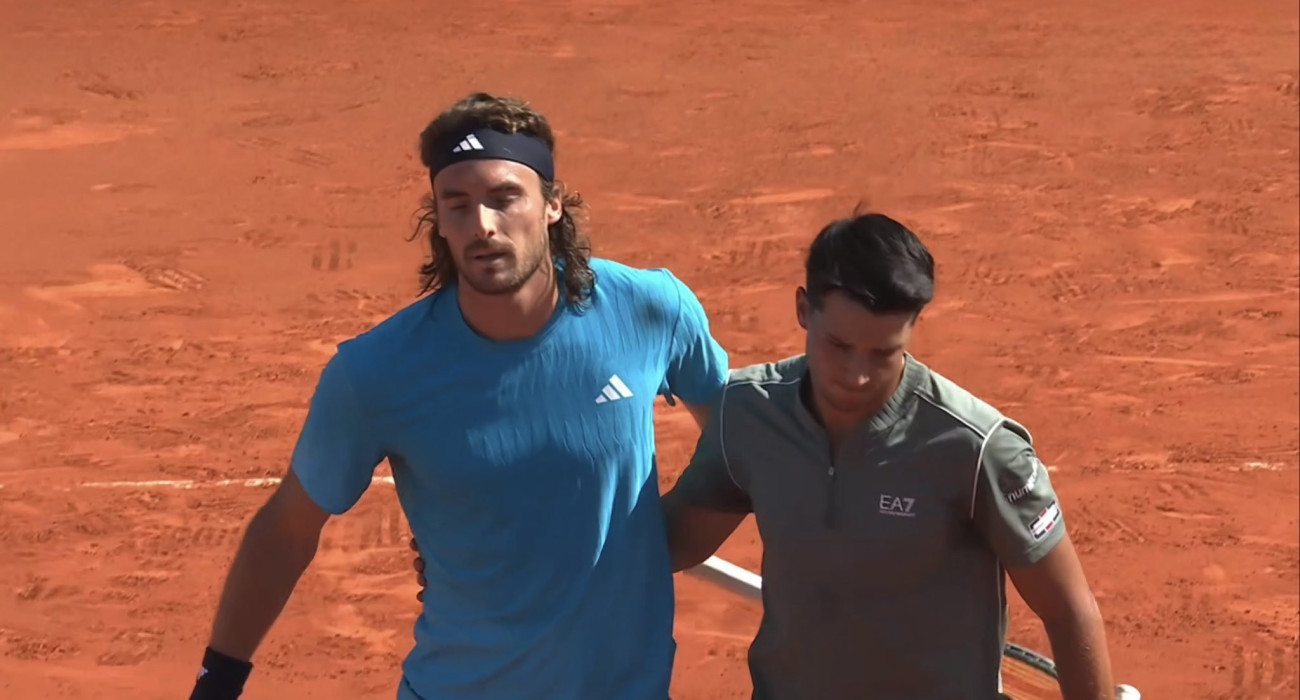 Οι Τσιτσιπάς και Νταρντέρι στο κορτ της Μαδρίτης / Screenshot