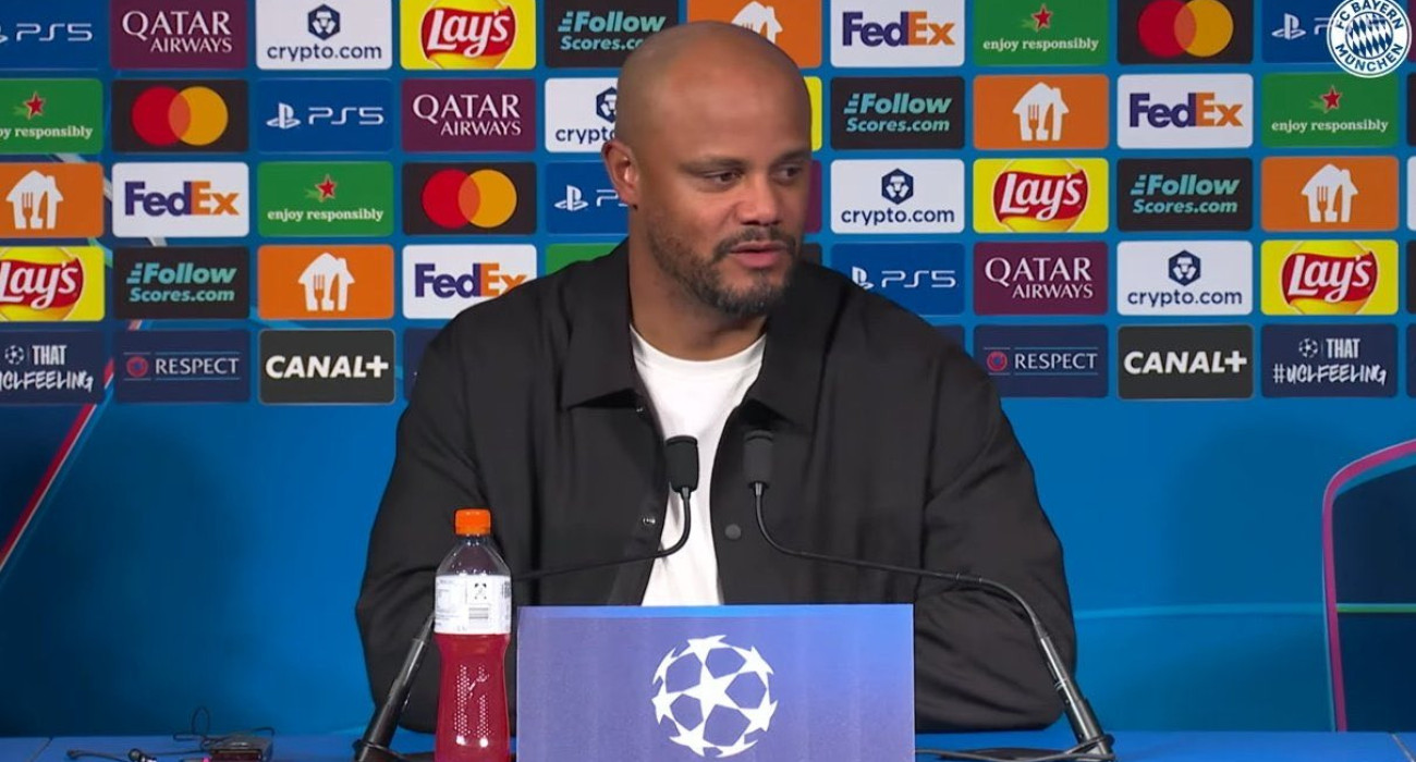 ΟΒίνσεντ Κομπανί στη συνέντευξη Τύπου μετά την αναμέτρηση με την Παρί Σεν Ζερμέν / Screenshot