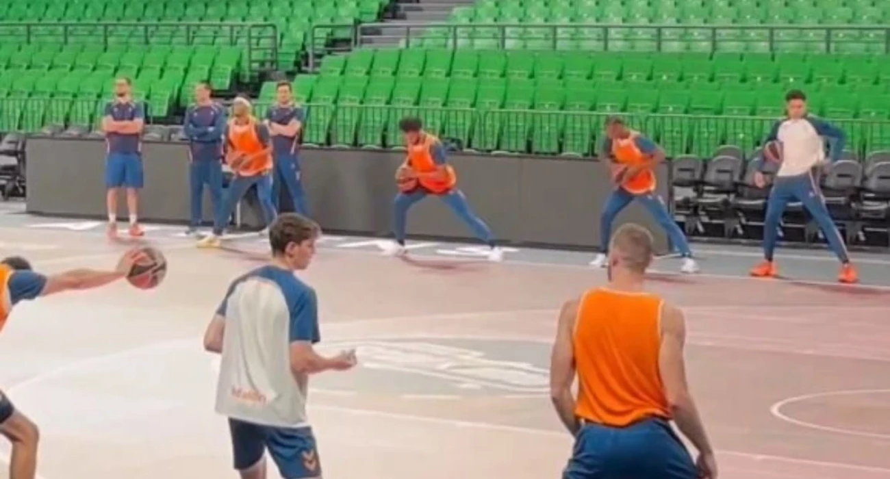 Στιγμιότυπο από το shootaround της Βαλένθια / PrintScreen