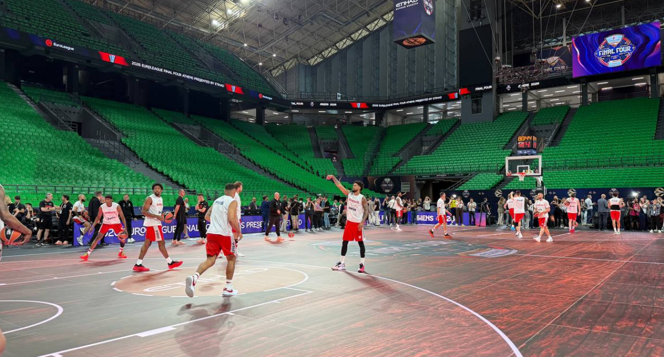 Τα πλάνα του Athletiko απ' την προπόνηση του Ολυμπιακού στο T-Center (photos)