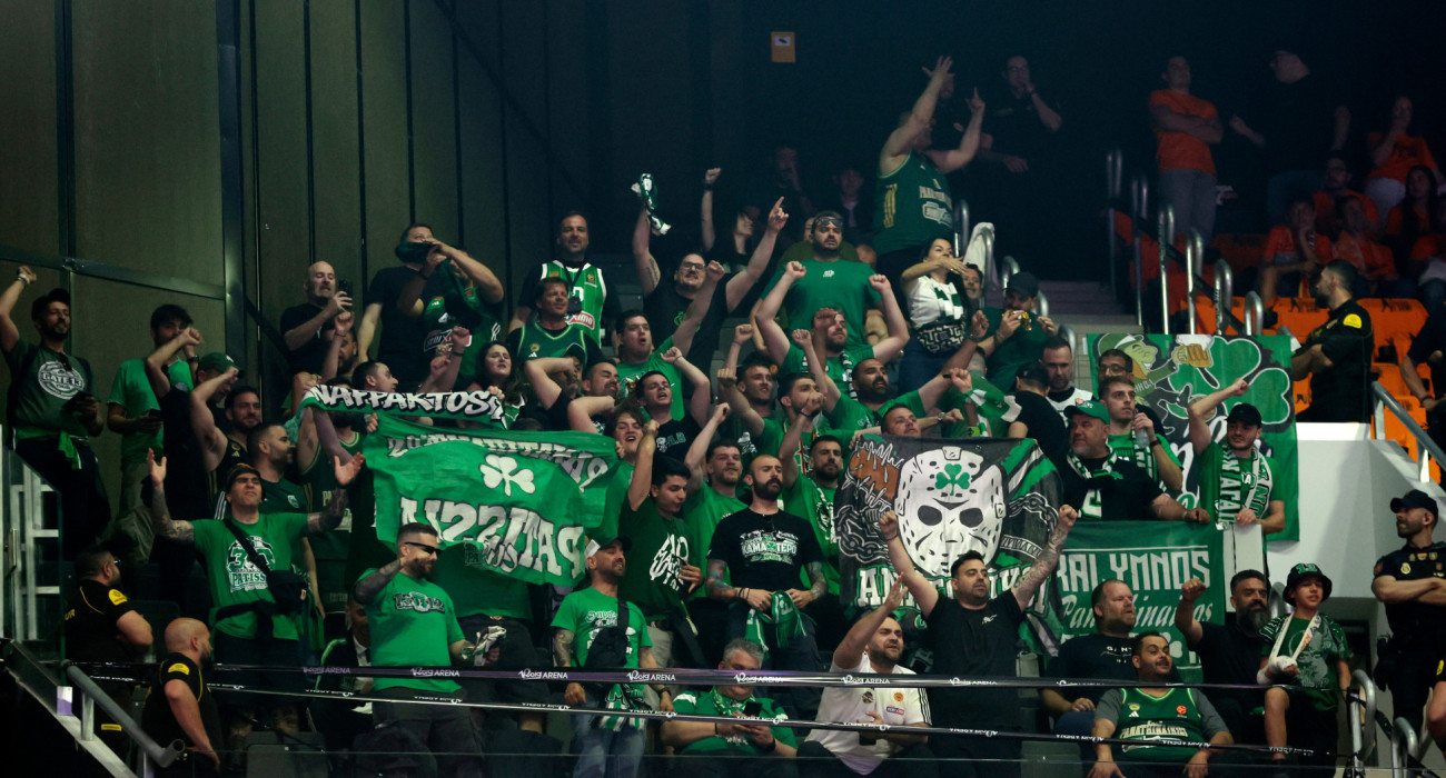 Έκαναν αισθητή την παρουσία τους στην «Roig Arena» οι φίλοι του Παναθηναϊκού / intime