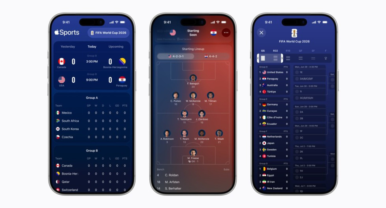 H εφαρμογή Apple Sports θα σας συνοδεύσει στο Παγκόσμιο Κύπελλο Ποδοσφαίρου που έρχεται