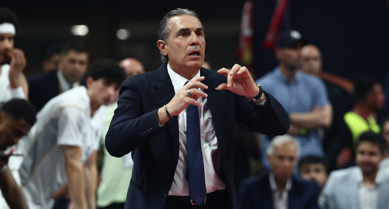 Ο προπονητής της Ρεάλ Μαδρίτης, Σκαριόλο, στον τελικό της EuroLeague / Πηγή: InTime