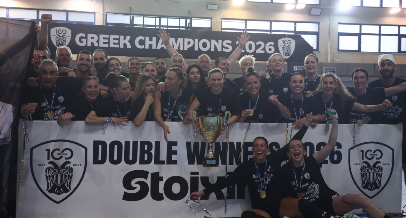 Παίκτριες του ΠΑΟΚ πανηγυρίζουν στο ματς με την ΑΕΚ / Πηγή: Intime
