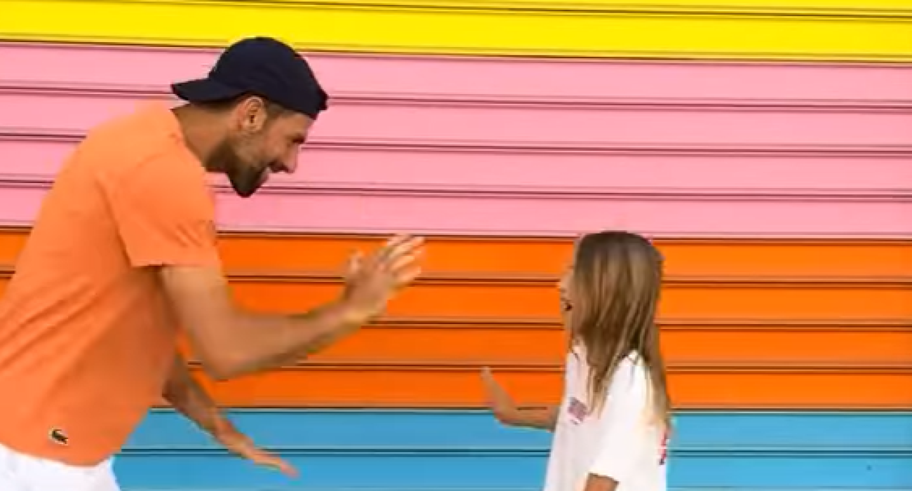 Ο Νόβακ Τζόκοβιτς χορεύει μαζί με την κόρη του / Screenshot