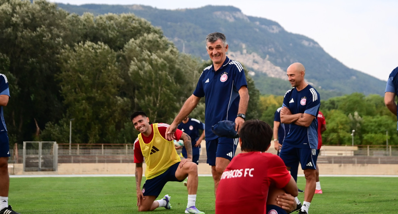 Στιγμιότυπο από την περυσινή προετοιμασία του Ολυμπιακού / Πηγή: Eurokinissi