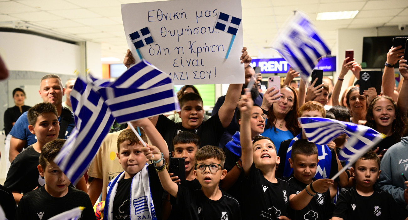 Τρέλα στο Ηράκλειο για την Εθνική/Eurokinissi