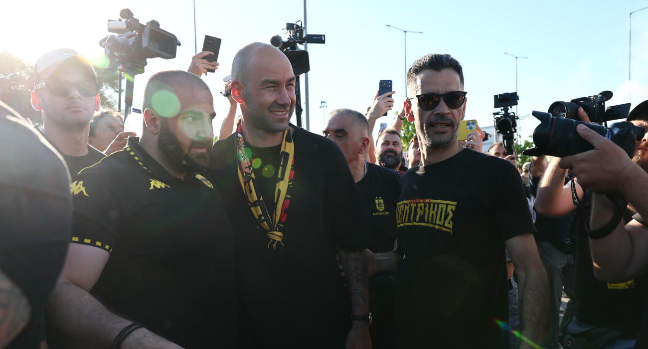 Ο Βασίλης Σπανούλης στην άφιξή του για τον Άρη, Πηγή: Eurokinissi