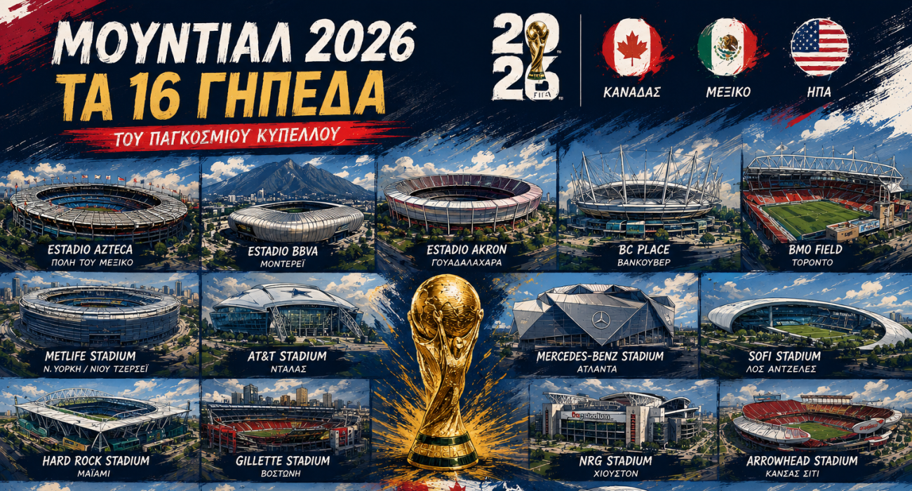 Αυτά είναι τα γήπεδα του Μουντιάλ 2026