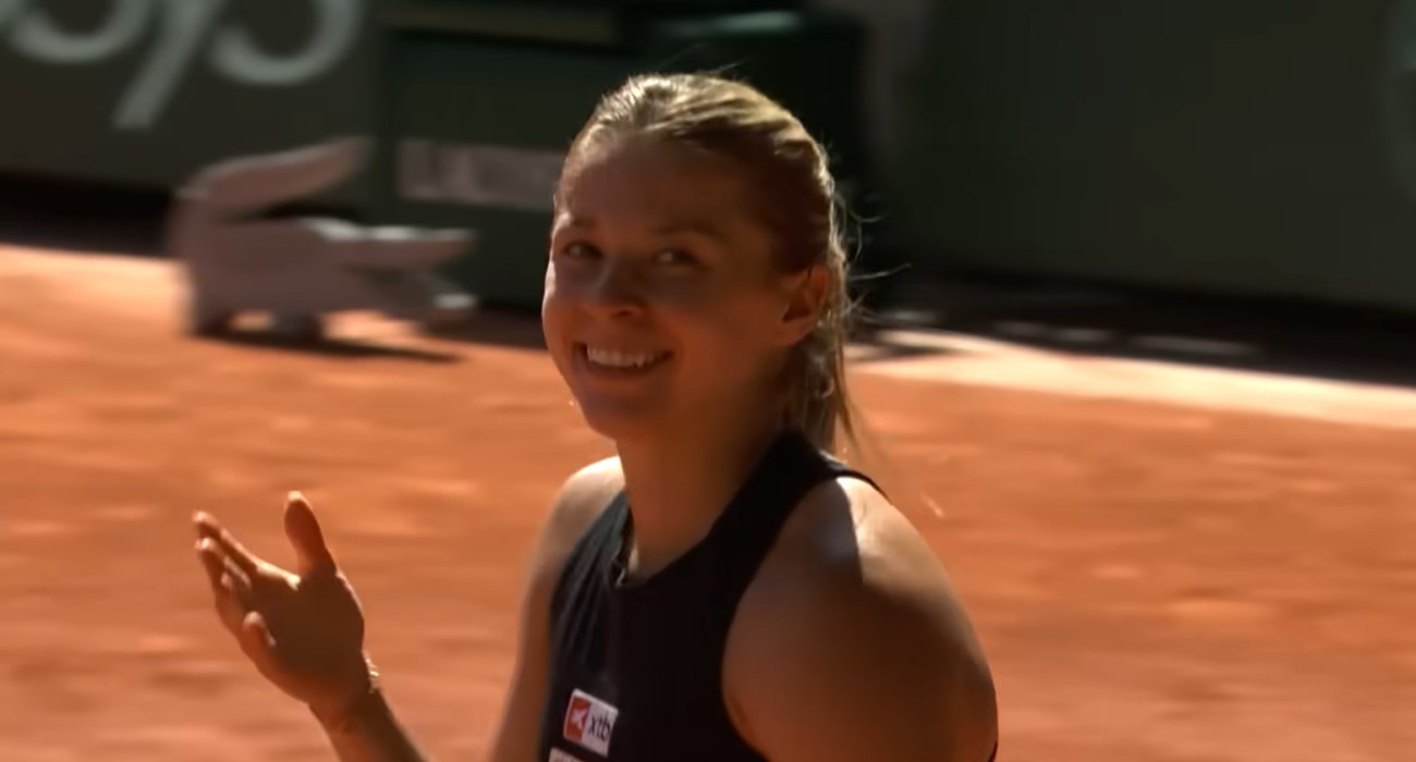 Η Μάγια Χβαλίνσκα στον τέταρτο γύρο του Roland Garros / Screenshot