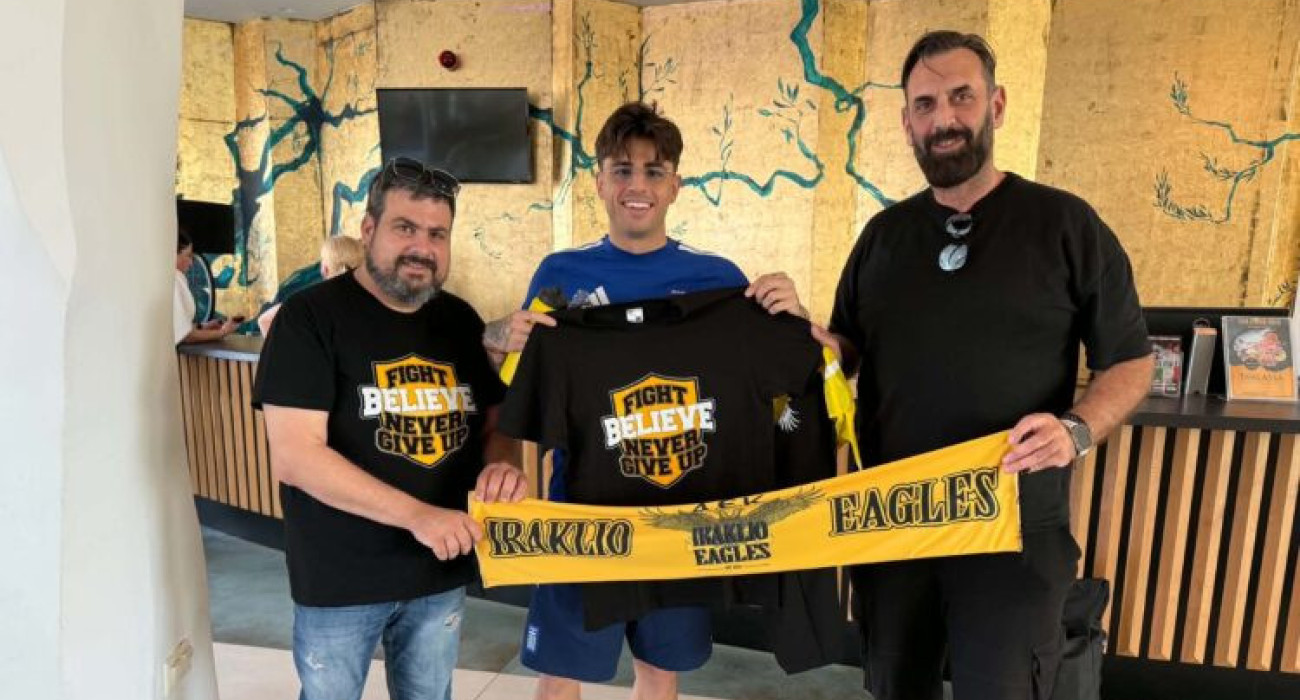 Επισκέφθηκαν τον Λάζαρο Ρότα οι Iraklio Eagles / Πηγή: Μουσείο ΑΕΚ - Iraklio Eagles