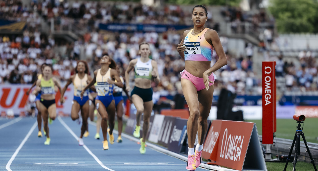 Η Όντρεϊ Βέρο στα 800μ στο Παρίσι / Πηγή: Marta Gorczynska for Diamond League AG