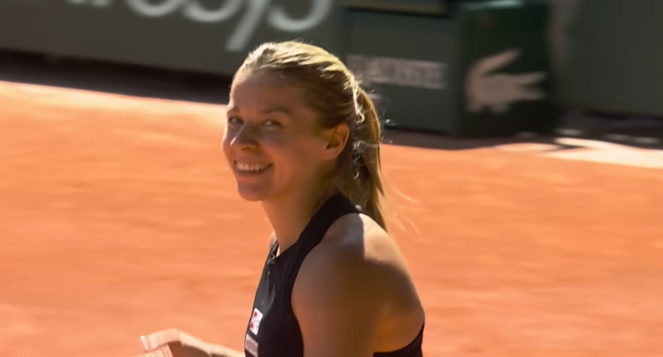 Η Μάγια Χβαλίνσκα στον τέταρτο γύρο του Roland Garros / Screenshot