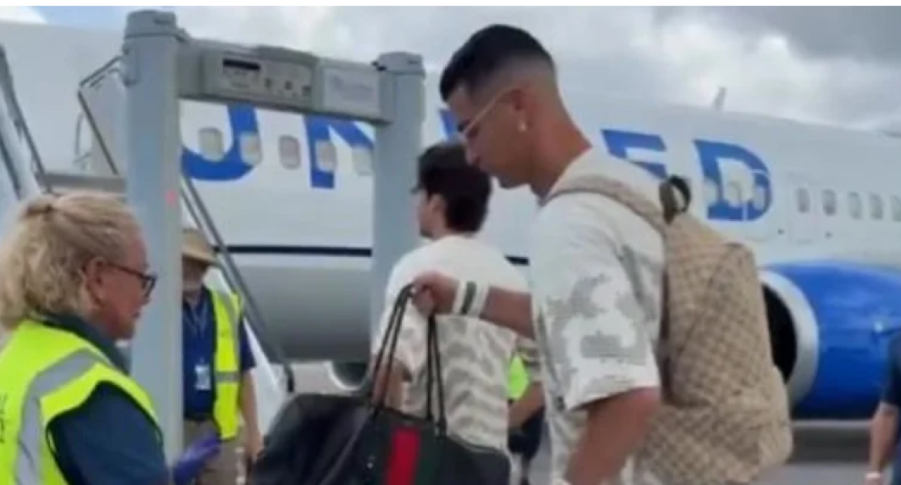 Viral έγινε η αντίδραση του Ρονάλλντο σε έλεγχο στο αεροδρόμιο/Screenshot