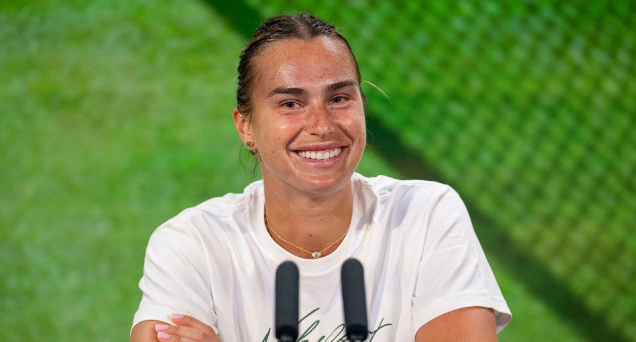 Η Αρίνα Σαμπαλένκα στη συνέντευξη Τύπου στο Wimbledon/ screenshot