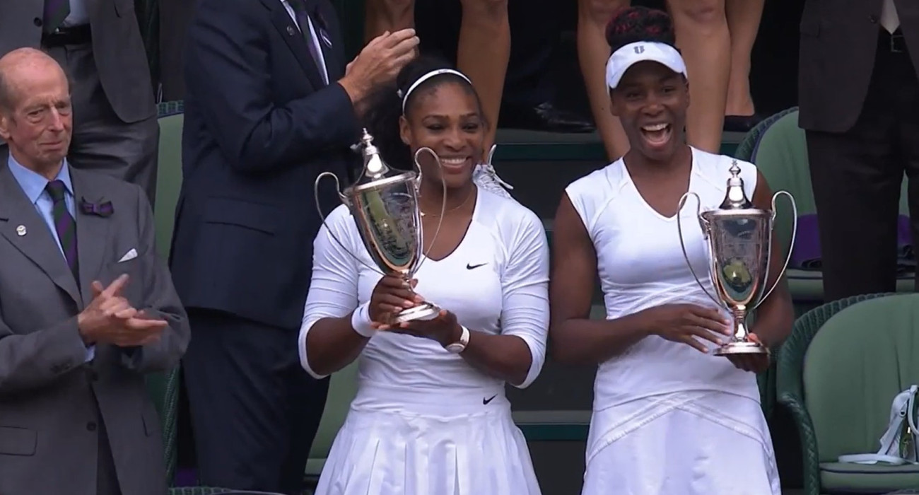 Σερένα και Βίνους Γουίλιαμς στο Wimbledon το 2016 / Screenshot