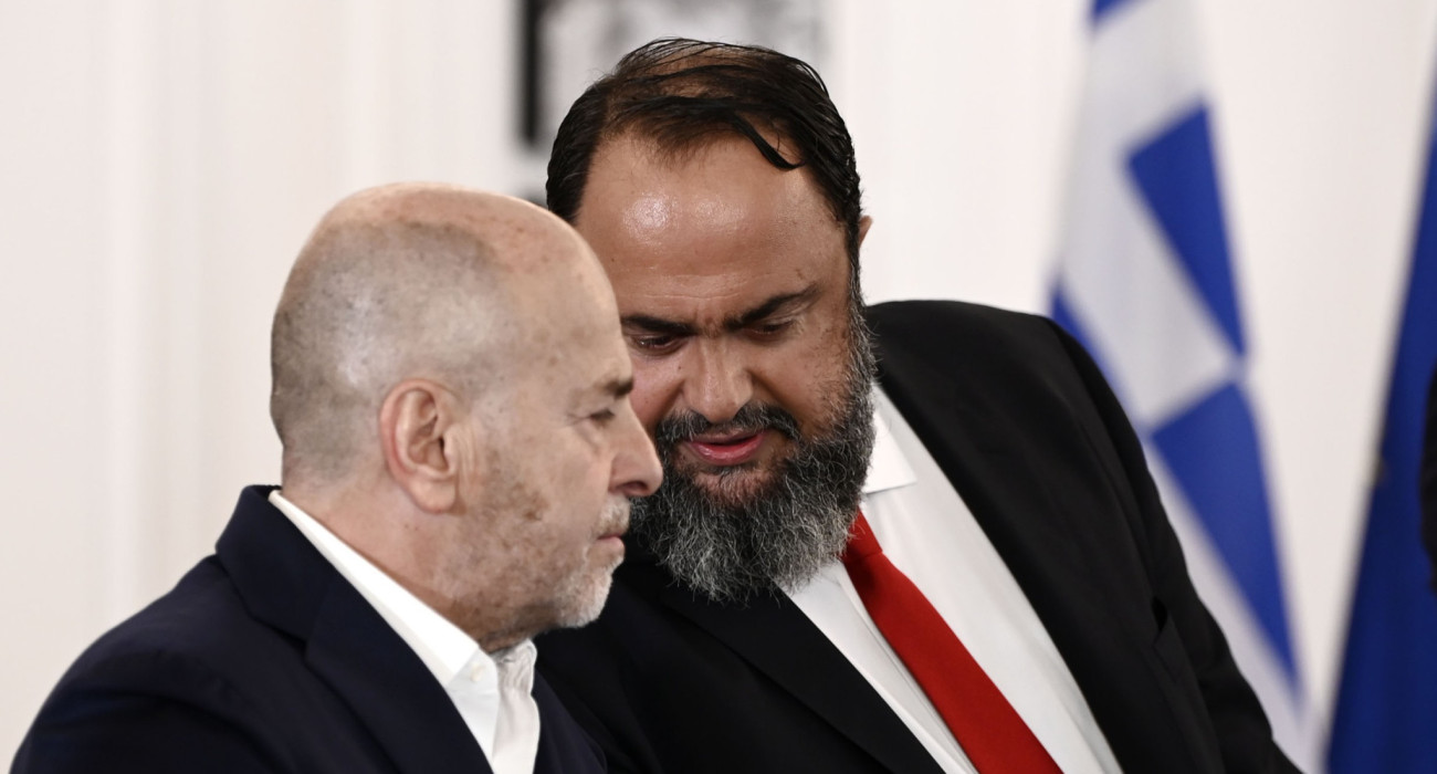 Γιάννης Αλαφούζος και Βαγγέλης Μαρινάκης / Πηγή: Intime