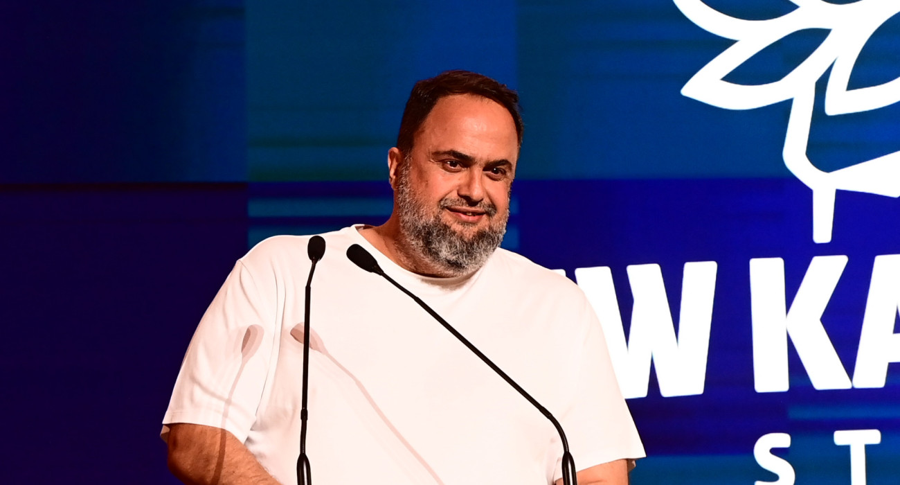 Ο Βαγγέλης Μαρινάκης στη μεγάλη συνέντευξη Τύπου του Ολυμπιακού, Πηγή: Eurokinissi