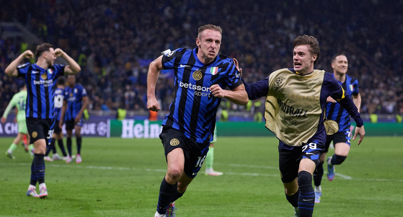 Ο Φρατέζι πανηγυρίζει την πρόκριση της Ιντερ επί της Μπαρτσελόνα / Πηγή: Getty Images