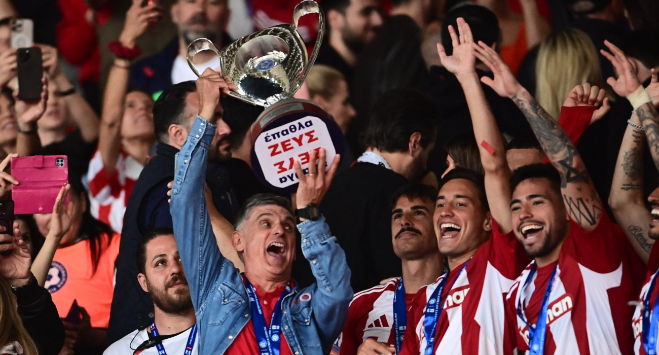 Οι πανηγυρισμοί του Ολυμπιακού / Πηγή: Eurokinissi