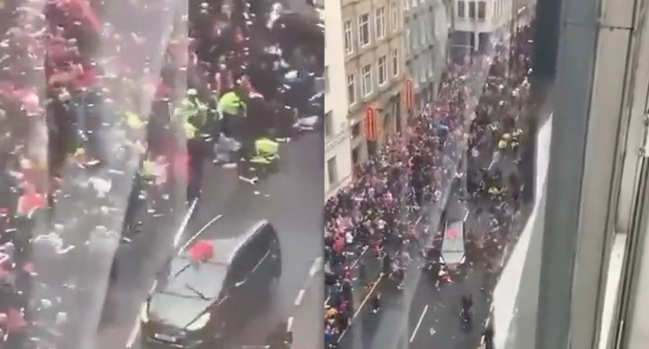 Σκληρές εικόνες - Η στιγμή που το αυτοκίνητο γκαζώνει και παρασύρει οπαδούς της Λίβερπουλ (video)