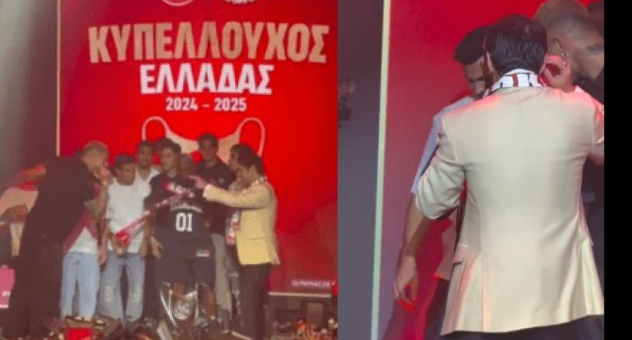 Ο Ροντινέι με την «Πανσέληνο», ο Ρέτσος με το «Απορώ»: Όσα έγιναν στο γλέντι του Ολυμπιακού για το Κύπελλο (video)