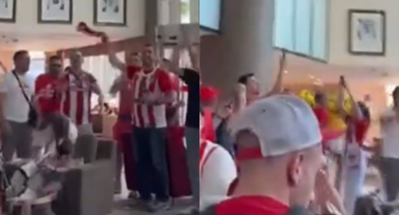 «Ζεσταίνεται» ο κόσμος του Ολυμπιακού - Δείτε βίντεο από το ξενοδοχείο