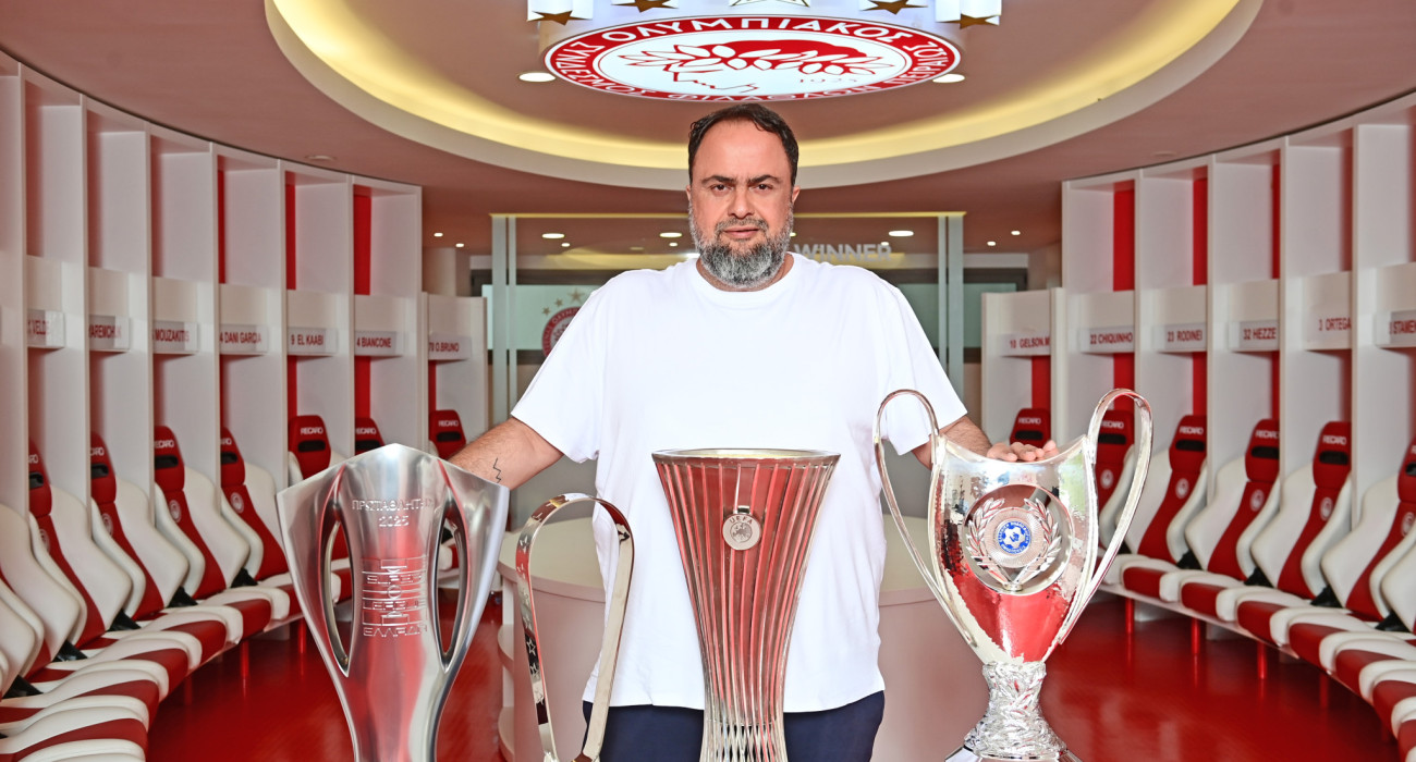 Ο πρόεδρος του Ολυμπιακού, Βαγγέλης Μαρινάκης / Πηγή: Eurokinissi