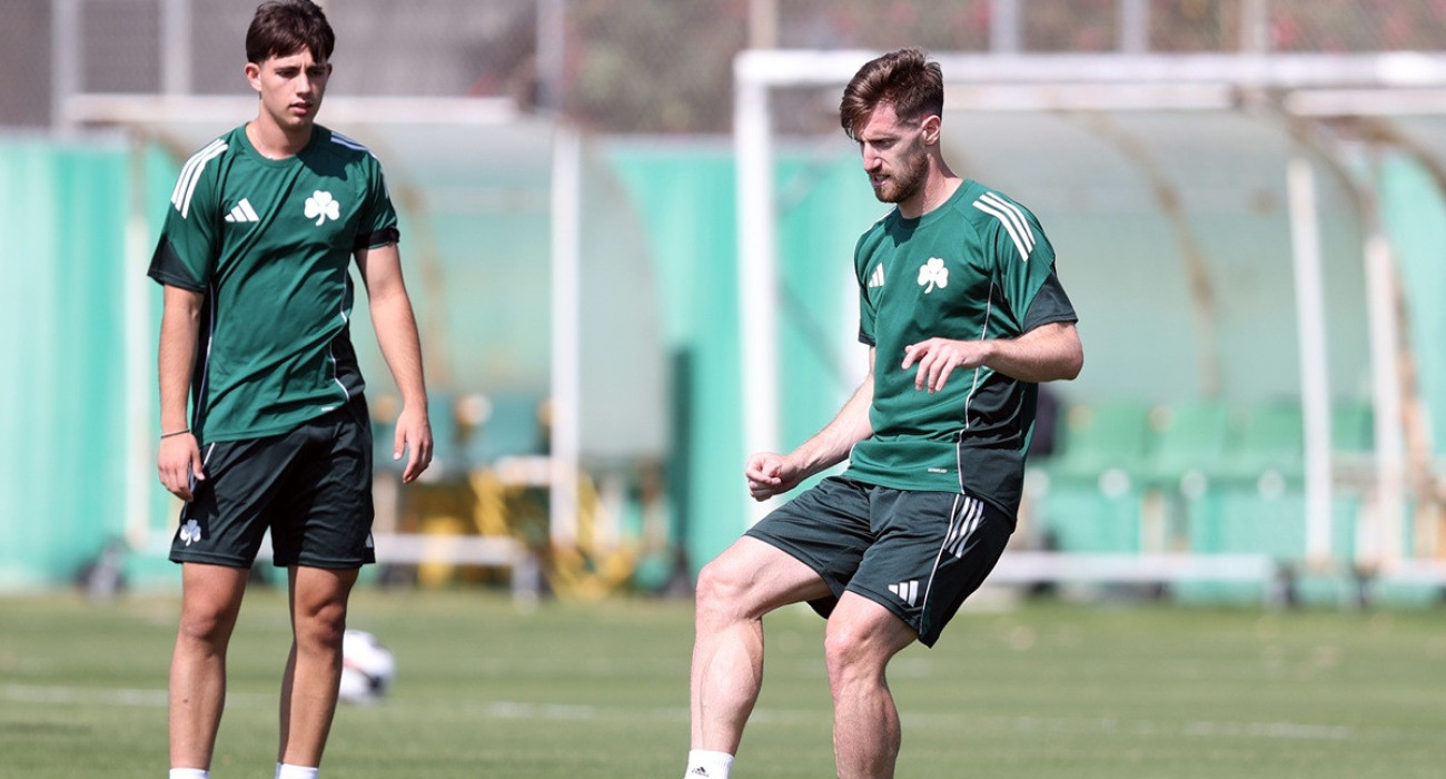 Ο Γιώργος Κυριακόπουλος στην πρώτη προπόνησή του με τον Παναθηναϊκό - ΠΗΓΗ: ΙΝΤΙΜΕ