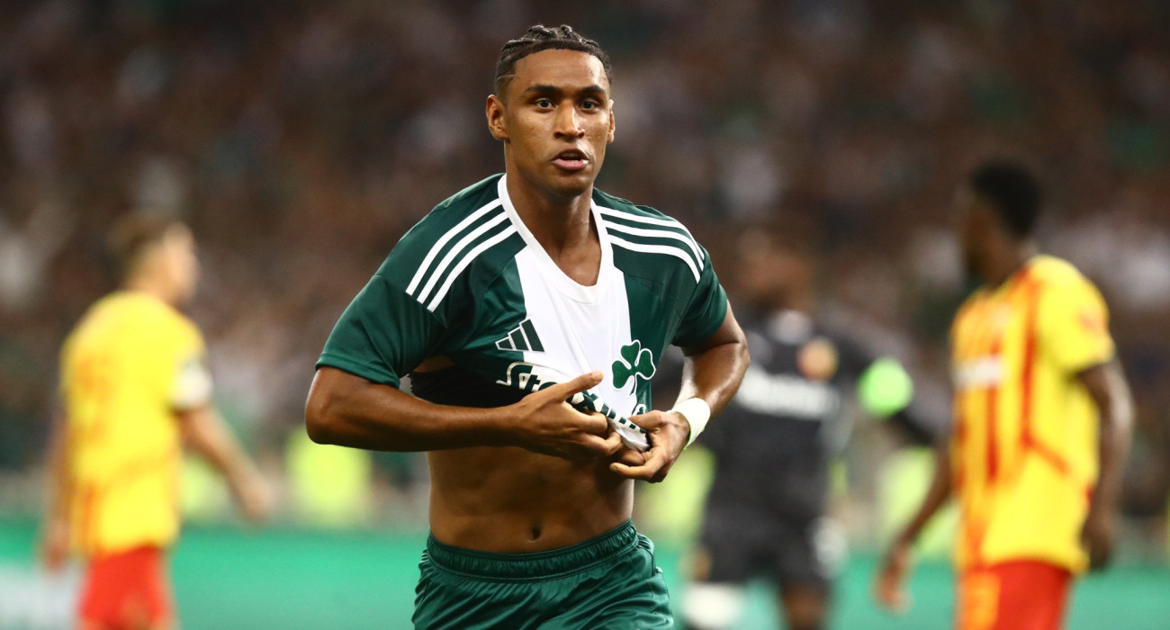 Ο Ματέους Τετέ δευτερόλεπτα μετά το γκολ πρόκρισης επί της Λανς στο ΟΑΚΑ / Πηγή: Eurokinissi