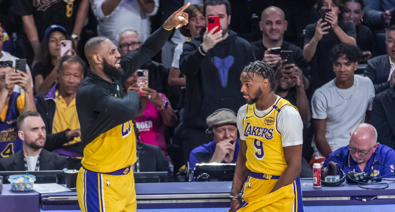 O Λεμπρόν και ο Μπρόνι Τζέιμς, Πηγή: Imago