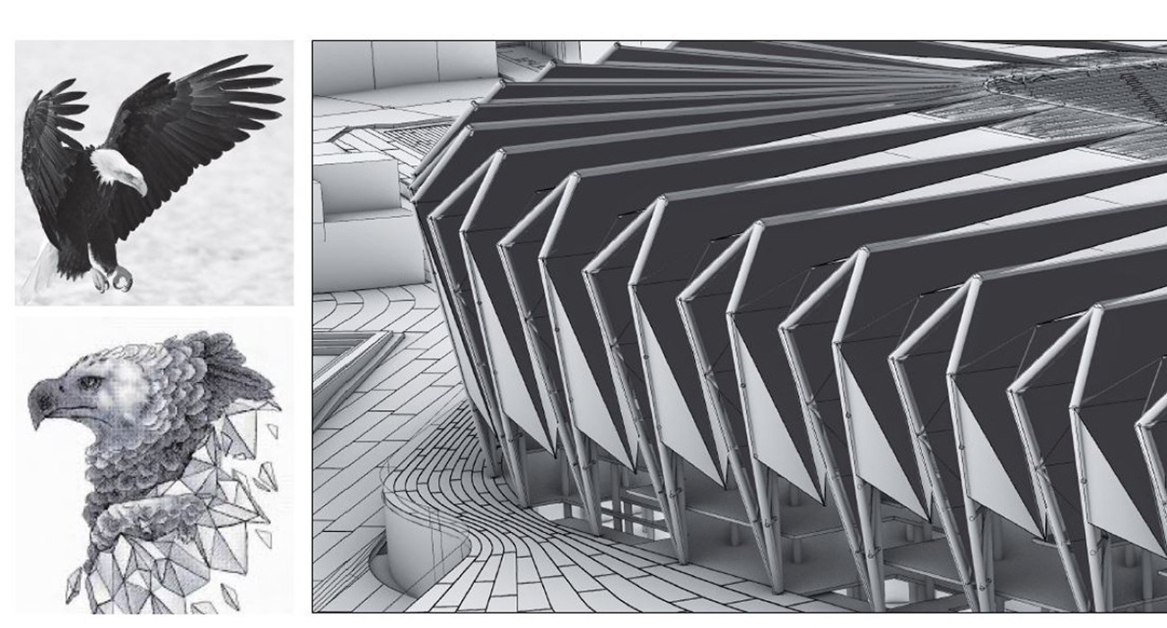 Ο αετός ως πρόταση της εξωτερικής όψης του γηπέδου/Πηγή: PAOKFC