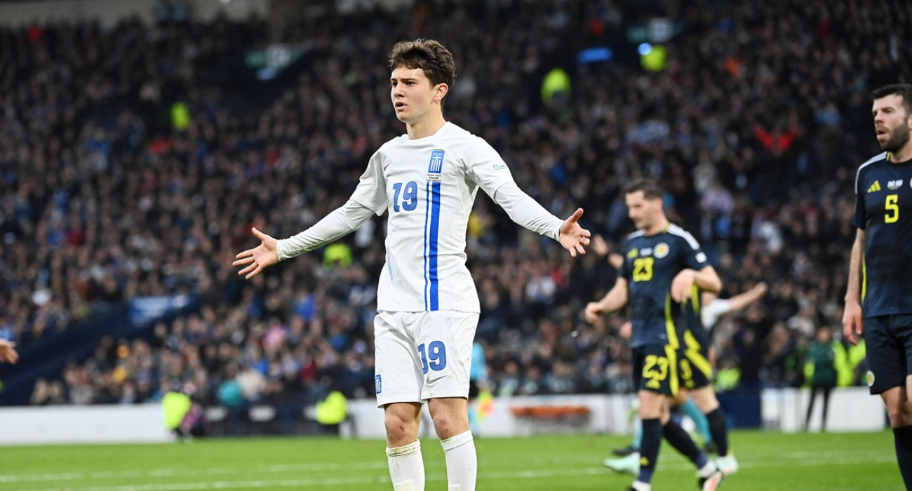 Ο Κωνσταντίνος Καρέτσας με την εθνική Ελλάδας / Πηγή: InTime