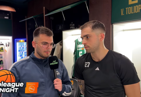 Ο Βασίλης Τολιόπουλος στην «Euroleague by Night»: «Είμαστε μια οικογένεια, να συνεχίσουμε να κερδίζουμε» (video)