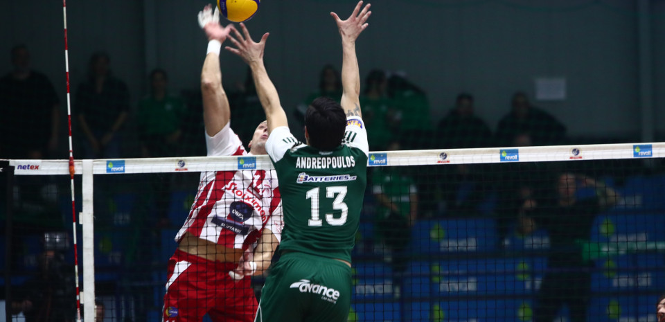 Live: Ολυμπιακός -Παναθηναϊκός στον δεύτερο ημιτελικό των playoffs της Novibet Volley League