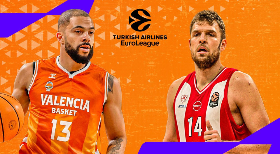 Live: Βαλένθια - Ολυμπιακός για την 33η αγωνιστική της EuroLeague
