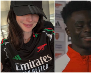Η φανατική οπαδός της Άρσεναλ, Αν Χάθαγουεϊ... καλωσόρισε τον Σάκα (pic)