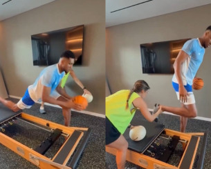 Ο Αντετοκούνμπο «λιώνει» στο pilates και ανεβάζει... στροφές εν όψει Eurobasket (video)