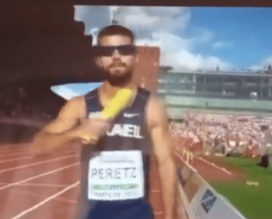 Ισραηλινός αθλητής έκανε on camera προκλητική χειρονομία «αποκεφαλισμού» στο Ευρωπαϊκό Πρωτάθλημα Στίβου (video)