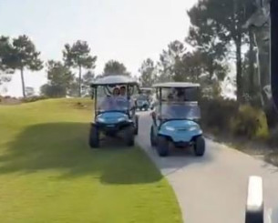 Ο Μαξ Φερστάπεν κάνει «τρελή» προσπέραση με αυτοκίνητο του γκολφ (video)