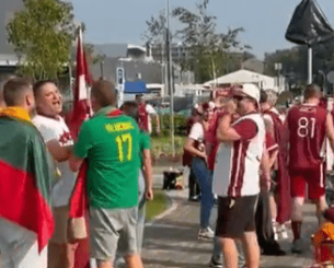 Απίστευτο κλίμα ανάμεσα στους φίλους της Λιθουανίας και της Λετονίας έξω από το γήπεδο (videos)