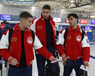 «Πέταξε» για Βαρκελώνη ο Ολυμπιακός (photos)